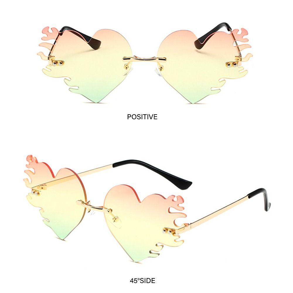 Costume Accessories Flame Love Sun Glasses UV400 Protection Halloween Glasses  for Women & Men