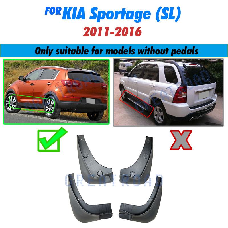 1Set Car Front Rear Mudguards For KIA Sportage (SL) 2011-2016 Accessories Mudflaps 1Set/4Pcs Fenders