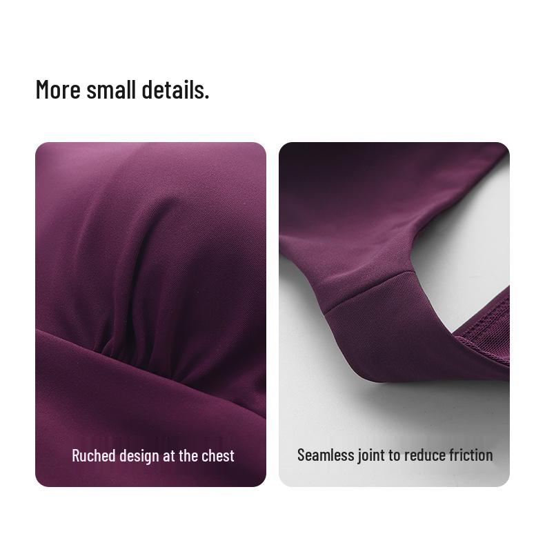 Spring Women's V-neck Sports Bra & Halterneck Yoga Tank Top with Fixed Cups - Supports Underarm Fat