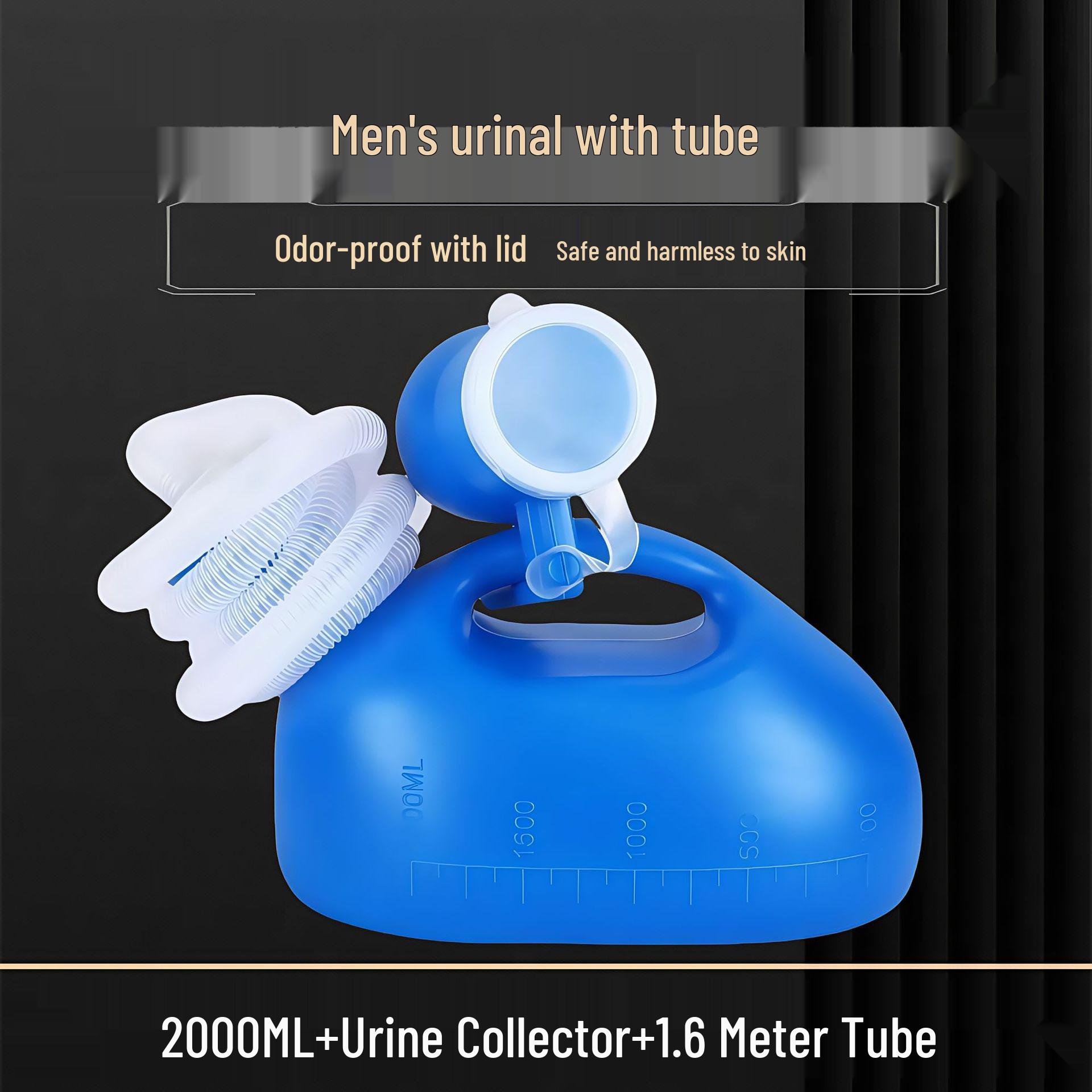 

Унісекс сечоприймач-судно з кришкою та трубкою - Непроникний для запахів, потовщений, великої місткості для літніх людей та дітей.