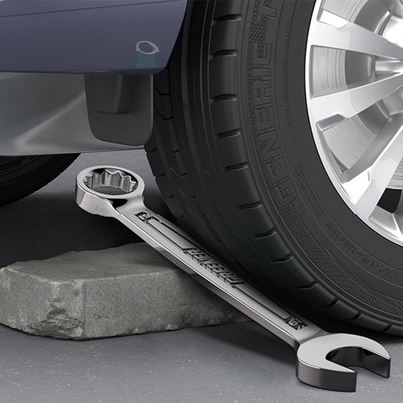 Dual-purpose Wrench Multi-functional Lengthened Spanner Mechanic Automobile Repair Disassembly Wrench Portable Manual Tools