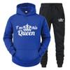 KingQueen Unisex Couple Hoodie & Sweatpants Set - Casual Sportswear