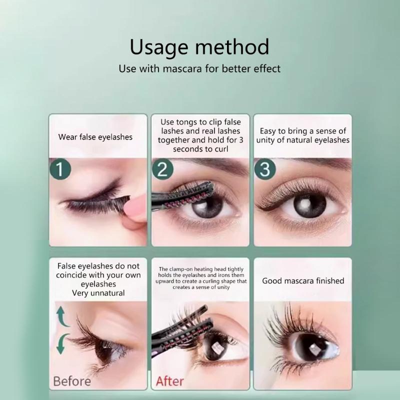 Quick Heating Lash Curler Rechargeable Mini Eyelash Styler Portable Makeup Tool for Lasting Eye Lashes Curling