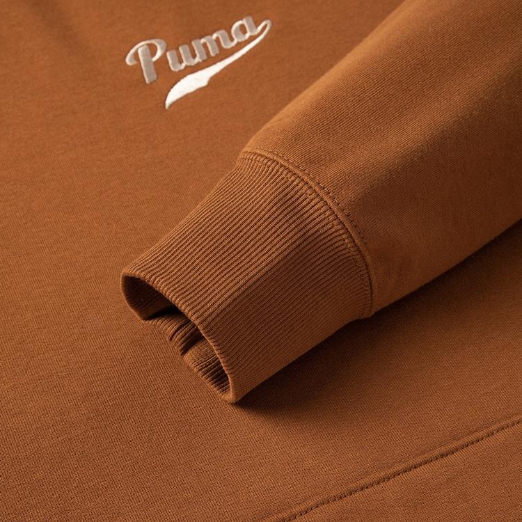 Puma Casual Comfortable Skin-Friendly Hooded Sports Splicing College Style Sweatshirt Men Sweatshirt Khaki 536786-97