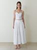 Kinder Baby Flare Long Skirt - White