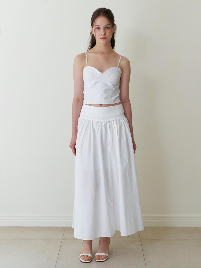 Kinder Baby Flare Long Skirt - White