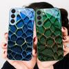 Abstract geometric art For Samsung S26 S22 S8 9 10 S20 Ultra S21 Pro S22 Plus S23 FE S24 Ultra S25 Edge S24+ Glass Phone Case