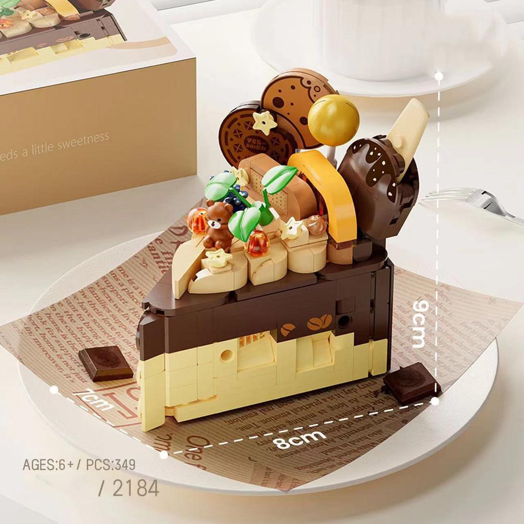 Idea Delicious Food Mini Block Dessert Building Bricks Fruits Cake Strawberry Mango Lemon Grape Chocolates Candy Toy For Gifts
