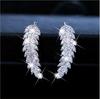 Best-Selling Elegant Micro-Inlaid Zircon Leaf Earrings - Gold & Silver, Korean Fashion for Women