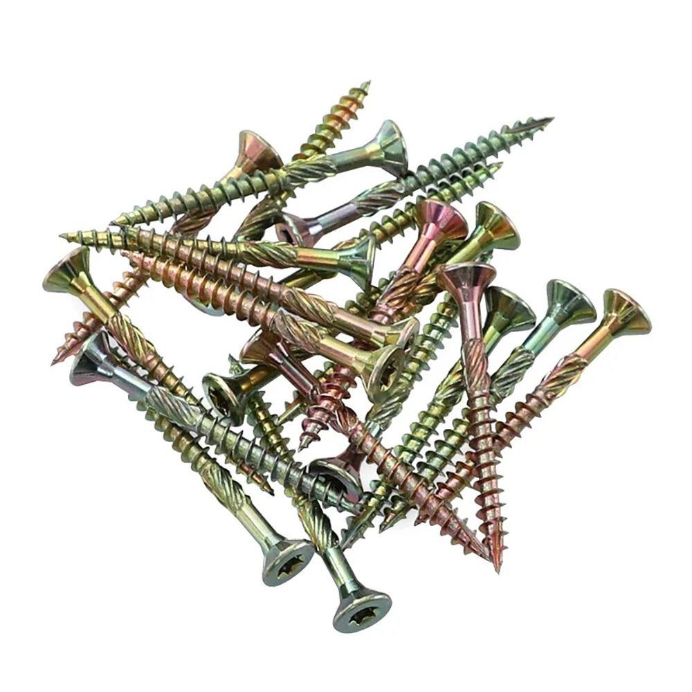 100Pcs/Pack 35mm 45mm 60mm 80mm Self-tapping Screw M5 Flat Head Woodworking Screws  Hardware Tools
