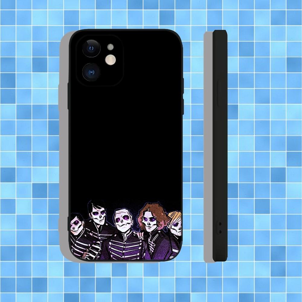 My C-Chemical Romance MCR Phone Case For iPhone 16,15,14,13,12,11,Pro,Max,Plus,X,XS,XR,SE,8,7,Mini,Soft Silicone Black Case