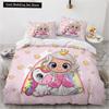 Cartoon Animal King Queen Duvet Cover Elephant Red Car Bedding Set for Kids Lion Monkey Wildlife 2/3pcs Polyester Quilt Cover