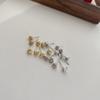 S925 Silver Retro Chinese-Japanese Style Volcanic Stone Stud Earrings for Women