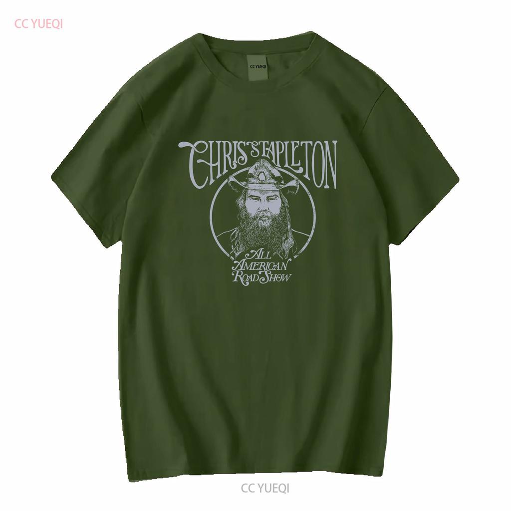 Chris Stapleton All American Road Show Local Crew Tour T Shirt Unisexs Xl Black Long Or Short Sleeves Vintage Washed