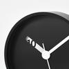 Lemnos Extra Normal Clock RM24-07 BK, Analog, Tabletop/Wall Clock, Black Aluminum
