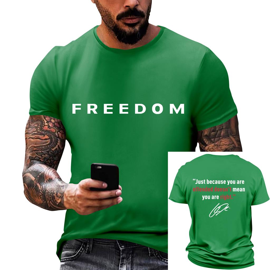 Fashionable Round Neck Short Sleeve Work Clothes Printed Tops For Mens Summer Tops