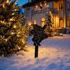 Metal Art Santa Claus Garden Stake Christmas Yard Decoration Outdoor Metal Sculpture Lawn Ornament Festive Holiday Display