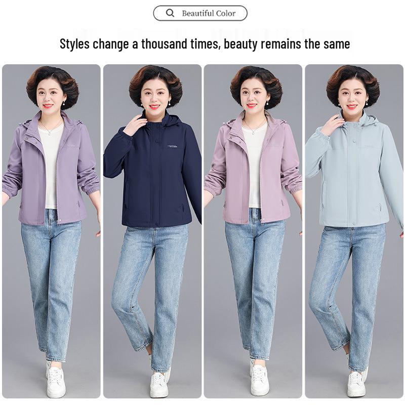 Stylish Hooded Spring Jacket for Middle-Aged Moms - 2026 Edition