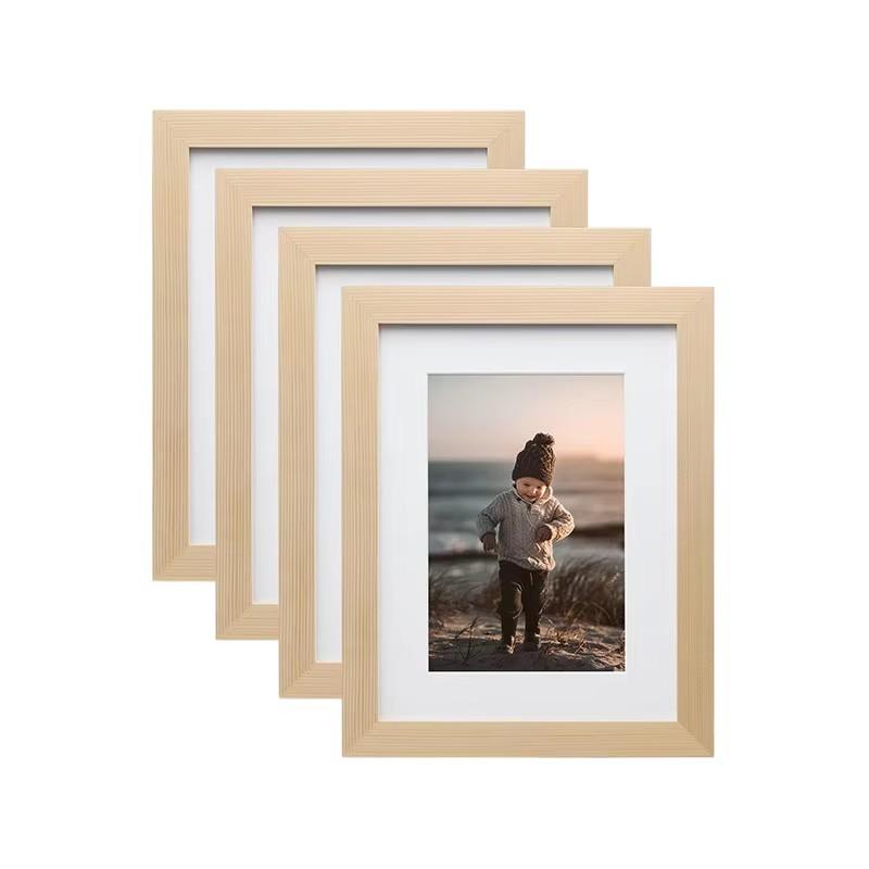 Factory Direct Sales Customized Logo Eco-friendly Wooden Photo Frame Handmade Foldable Customized Size Modern Design OEM/ODM (Champagne,5 )