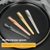 6PCS Coffee Spoon Stainless Steel Flat Spoon For Dessert Small Coffee Scoop Mixer Stirring Bar Spoon Kitchen Tableware