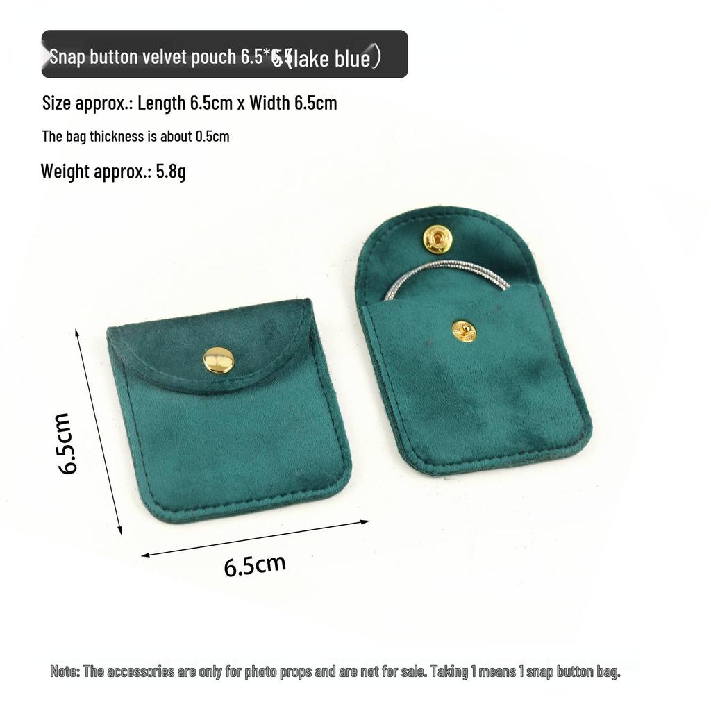 Samt Druckknopf Schmuckbeutel für Ringe & Halsketten - Mini Aufbewahrungsbeutel