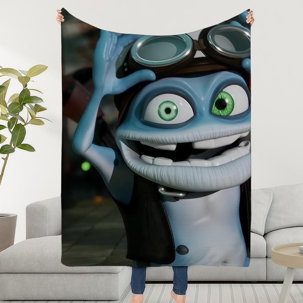 C-Crazy Frog DJ Ding D-Ding Blanket Soft Warm Furry Throw Super Kids Toys Bed Sofa Car Cradle 75x90cm
