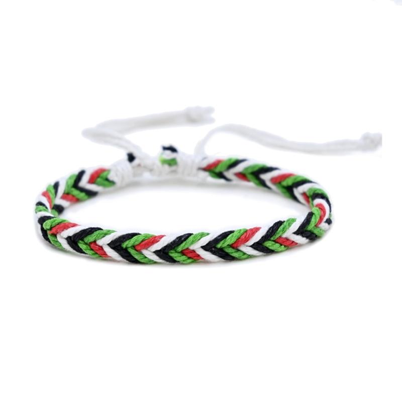 Unique Arab Inspired Cotton Wristband Adjustable Handchain Handmade Multicolor Wristchain Ornament for Trendy Outfits