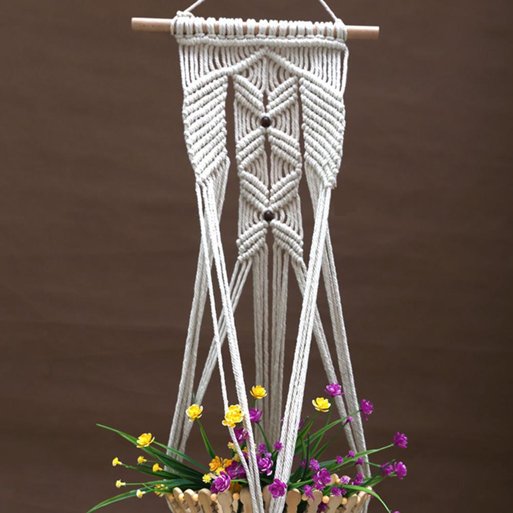 Bohémský styl střapce květináč závěsná rostlina závěsné lano domácí nástěnná dekorace ručně tkaná bavlna