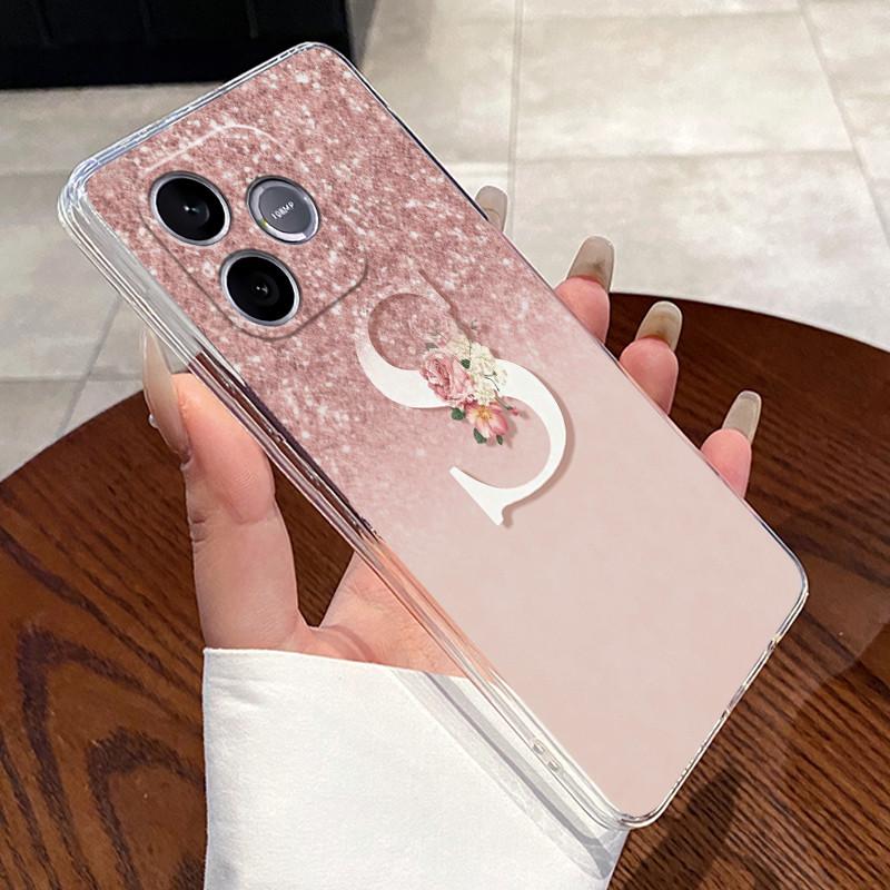 Anti-scratch Phone Case For Honor 600 Lite 5G/Honor 500 Smart 5G Jelly Clear TPU Soft Casing Lucky Letter Couple Shell