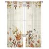 Flowers Butterflies Dragonflies Leaves Voile Sheer Curtains Living Room Window Tulle Curtain Kitchen Bedroom Drapes Home Decor