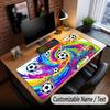 Soccer Theme Custom Mouse Pad Personalized With Name Text Customized Desk Mat For Office Home Decor