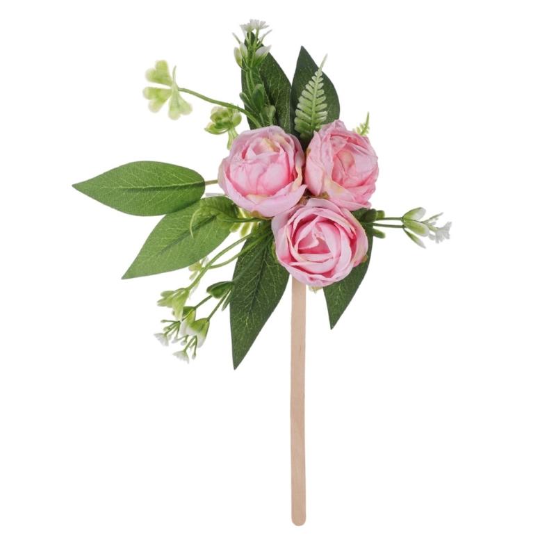 

Silk Flower Cake Toppers Artificial Rose Flower Wedding Decoration For Ceremony Anniversary Celebration Party Decoration рожевий