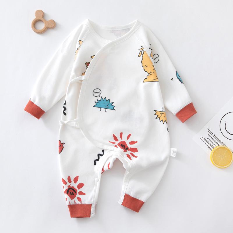 Newborn Cotton Long Sleeve Romper - Korean Style Butterfly Design 52 cm