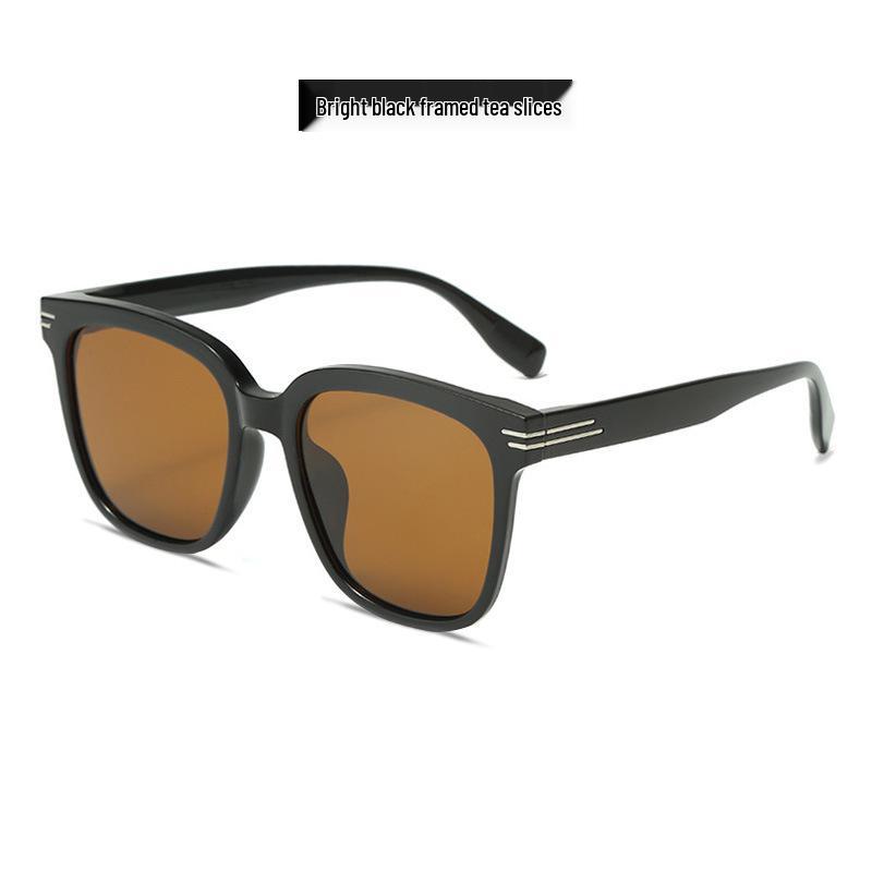 2025 Fashionable Large Frame Polarized Sunglasses - UV Protection, Slimming Effect, for Men & Women