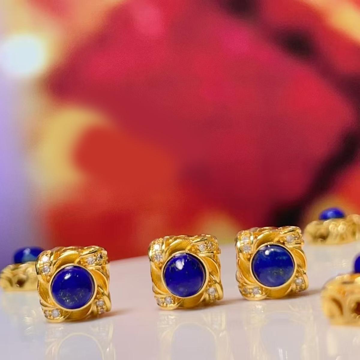 

2Pcs DIY Lace Square Beads Natural Stone Lapis Lazuli Isolation Beads 9mm For Jewelry Making DIY Necklace Bracelet Earrings Accessory 2pcs