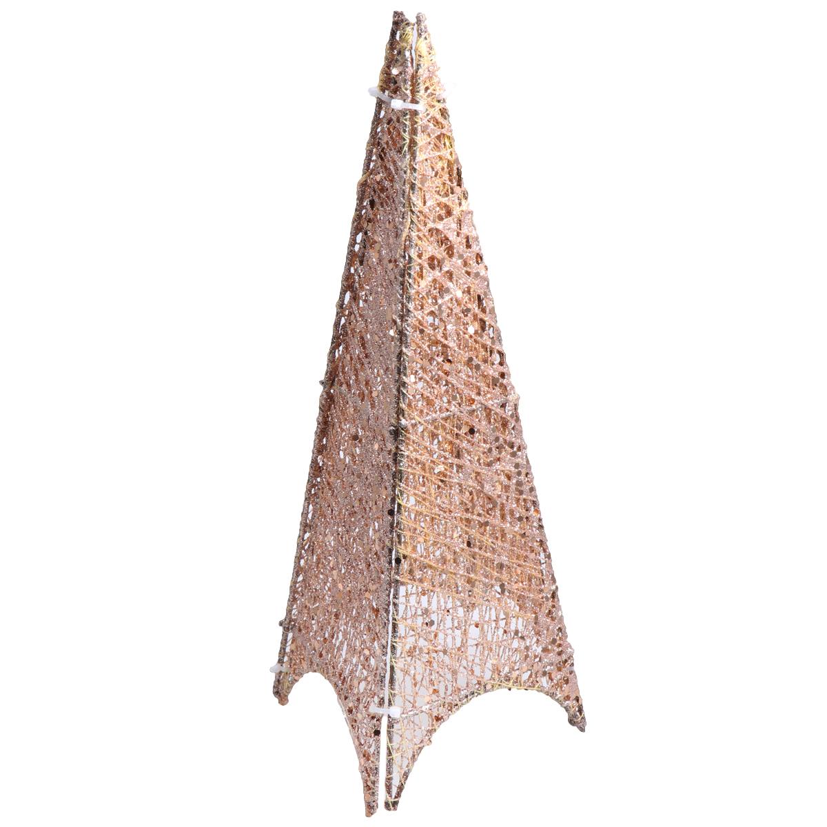 40Cm Glowing Christmas Tree Decorative Tower Shaped Metal Mini Christmas Tree For Home Party Festival Ornament Rose Gold other