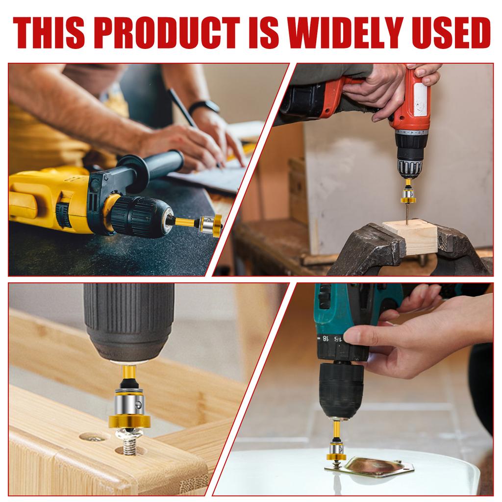 Kit de 10 Peças de Pontas Magnéticas para Parafusos de Gesso Acartonado de 50mm com Extensão Porta-Broca de Posicionamento para Localizar Parafusos Ferramentas