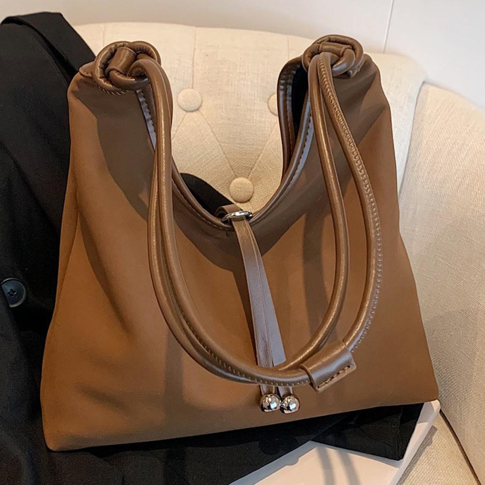 Women Faux Suede Large Capacity Underarm Bag New Autumn Winter Fashion Retro One Shoulder Bag Versatile Commuter Tote Bag