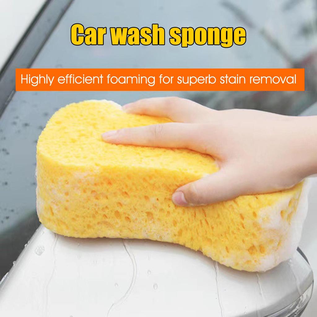 Car Accessories Waxing Sponge Super Soft Polishing High Density Quick Drying Clean Dust Hand Tool Honeycomb Car Yellow Sponge Block