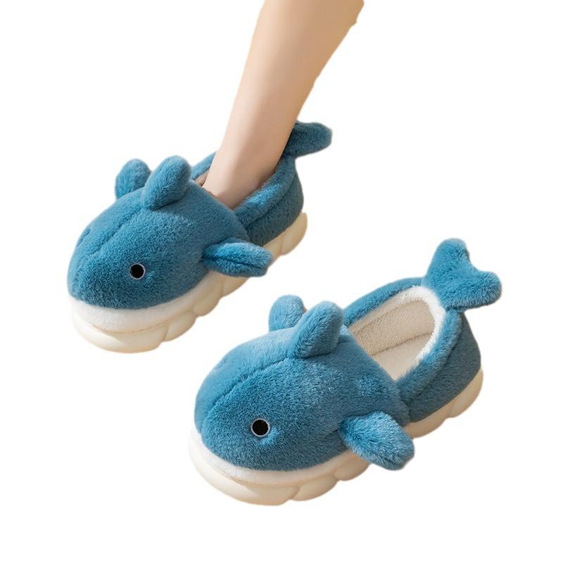 Cotton slippers women spring and autumn home use indoor winter non-slip home couple warm plush winter men