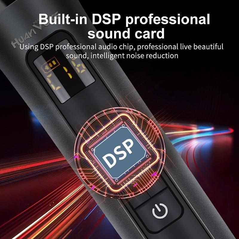 Handheld Microphone with Sound Card Effects All-in-One Noise-Canceling Mic Reverb Connecting Cell Phone for Equipment Live