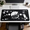 Black White Star Cat Mouse Pad Rubber NonSlip Gaming Mouse PadMechanical Keyboard Computer Desk Mat Office Gaming Accessories