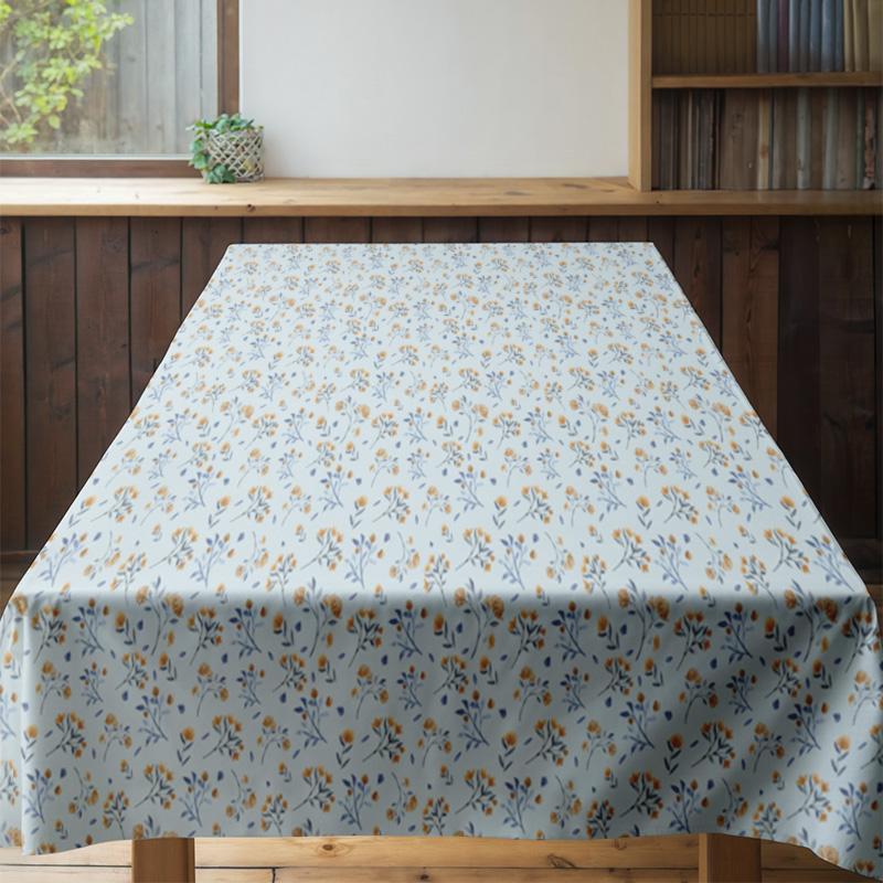Floral Tablecloth Vintage Blue Washable Table Cover Farmhouse Decor Dining Tablecloths Rectangle Table Cover Rustic Home Party D