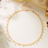 Cadena Cruzada de Doble Capa con Circonita Cúbica Anillo para Ombligo Cadena para la Cintura para Mujer Tono Dorado Cadena Corporal Ajustable Joyería para el Vientre