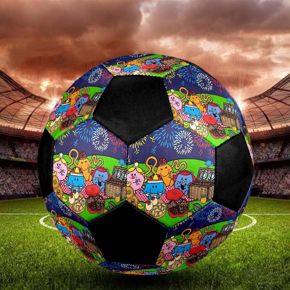Mr. Men and Little Miss Soccer Ball Colorful All Ages Machine Stitched PVC Competition Ready Durable High-Bounce.SIZE5