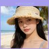 Summer Straw Hat With Wide Brim For Beach Sun Protection And Casual Style