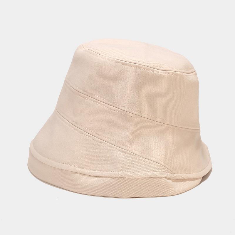 Korean Front Long Back Short Basin Hat Female Tide Casual Simple Cotton Breathable Sun Hat Foldable Bucket Hat