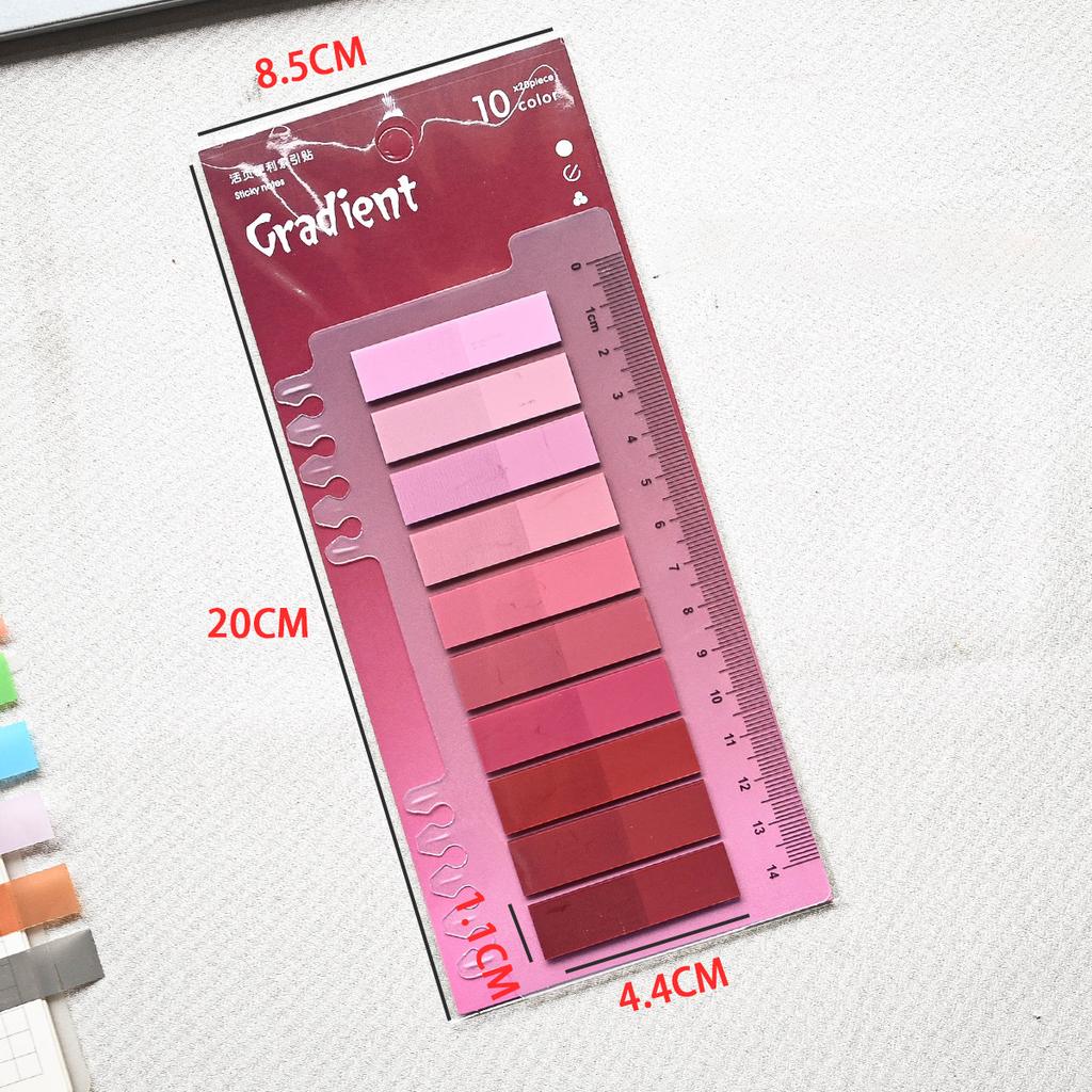 Solid Color Sticky Note Index Label Book Notebook Page Marker Paper Bookmark Tearable Waterproof Stationary Stickers