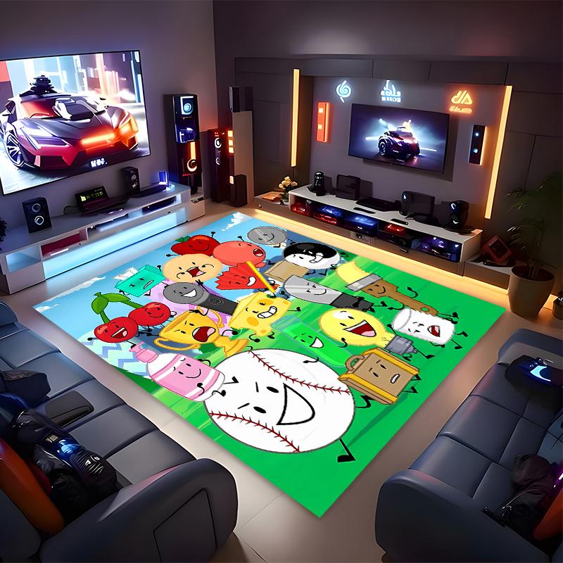 1pc Inanimate Insanity Print Area Rug - Soft, Washable Non-Slip Indoor Mat for Office Chairs, Living Room, Home Office Decorative Rug