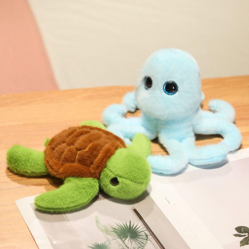 Marine Animal Stuffered Sea Turtle Whale Crab Octopus Fish Doll  Home Decoration